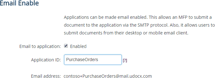 Email Enable Configurator