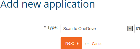 Add new application: Scan to OneDrive