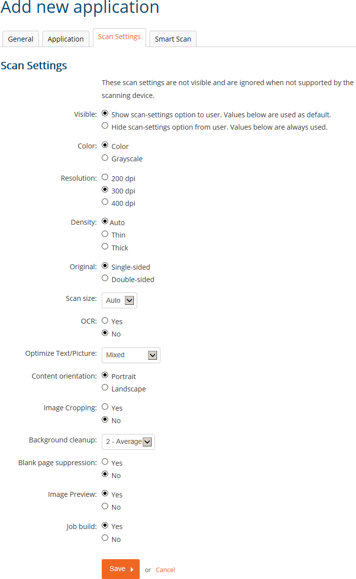 Scan Settings